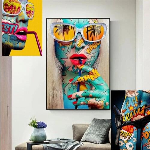 Fashion Beautiful Woman Canvas Painting Wall Art Nordic Posters and Prints Wall Pictures for Living Room Decoration Frameless