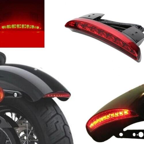 Motorcycle LED Chopped Rear Fender Brake License Plate Tail Light Running Stop Lamp Light For Harley Sportster XL 883 1200 Iron