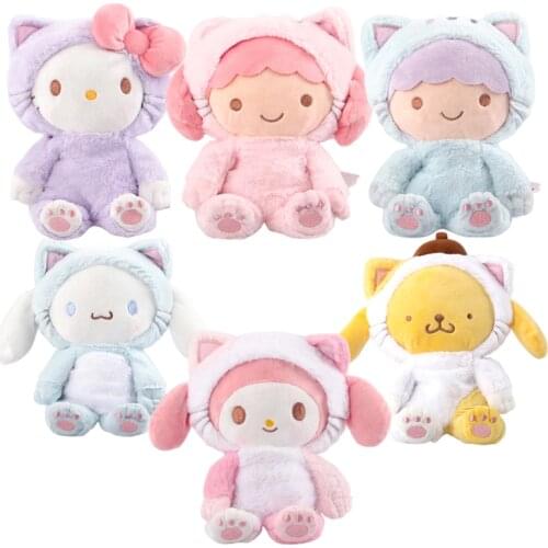 20cm Cartoon Stuffed Cinnamorol My Melody Purin dog Plush Toy Anime Kawaii Cute Soft Plushie Girls Doll Comfort Toys Gifts