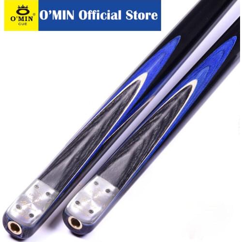 O'MIN Snooker Cue 3/4 Piece Snooker Stick Kit with Case with Telescopic Extension 9.8-10mm Tip Billiard Cue Kit All Handmade