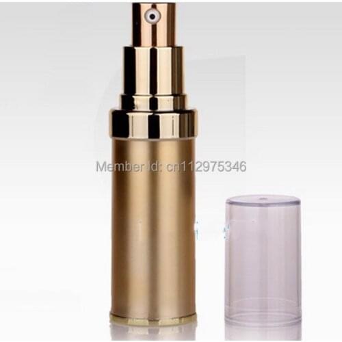 Wholesale 100pcs 15ml /0.5oz Empty refillable Airless Lotion Treatment Pump Cosmetic Dispensing Bottles lotions, liquid PB48