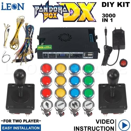 Pandora DX Console Arcade Caja Pandora Spanish style Arcade Joystick Removable Chrome Plating Illuminated Arcade Buttons Silent