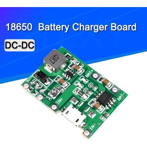 Lithium Li-ion 18650 3.7V 4.2V Battery Charger Board DC-DC Step Up Boost Module Integrated Circuits