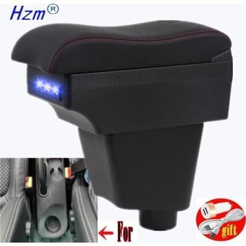 For Renault Clio 3 Armrest For Renault Captur Armrest box Car accessories Storage box holder ashtray USB LED