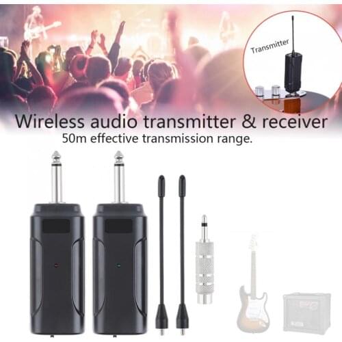 Portable Professional Electric Guitar Bass Wireless Audio Transmitter Receiver System Support 50M Effective Transmission Range