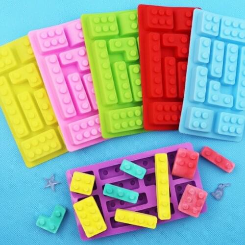 Building Blocks Silicone Chocolate Mold Strip Ice Grid Mold Xg730