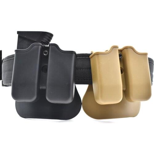 IMI Magazine Pouch Tactical Quick Double Mag Pouch Holder Belt Clip For IMI Glock Airsoft Gun Holster Hunting Accessories