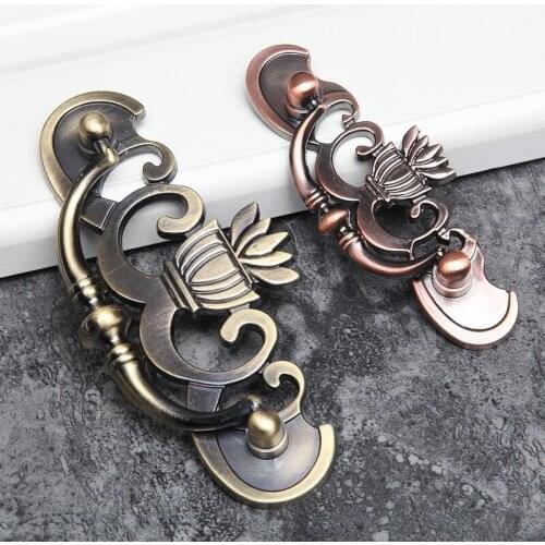 Vintage Bronze Zinc Alloy Kitchen Drawer Cabinet Door Handles Wardrobe Cupboard Door Pulls Furniture Handle Hardware