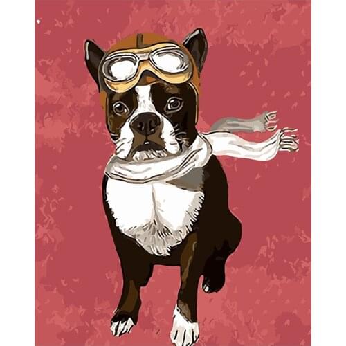 Needlework DIY DMC cross stitch painting 14CT unprinted Gentleman dog embroidery Counted Cross-Stitch cotton thread Christmas109