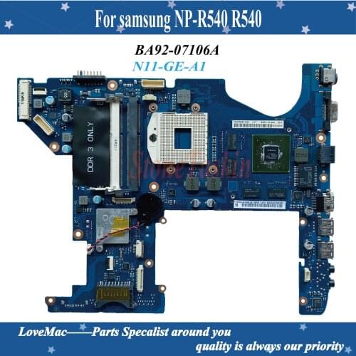 High quality BA92-07106A main board For samsung NP-R540 R540 Laptop motherboard N11-GE-A1 100% tested