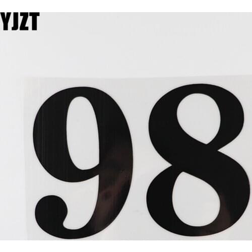 YJZT 15.1CM×10.7CM Personality Black/Silver Speed 98 Limit Figures Vinyl Decal Car Stickers 13D-0763