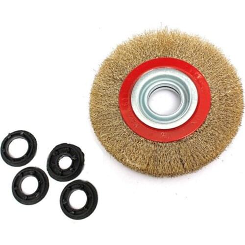 1pc Wire Brushes Polishing Wheel 125mm Round Brass Plated Bench Grinder Tool Parts Steel Wire Brush
