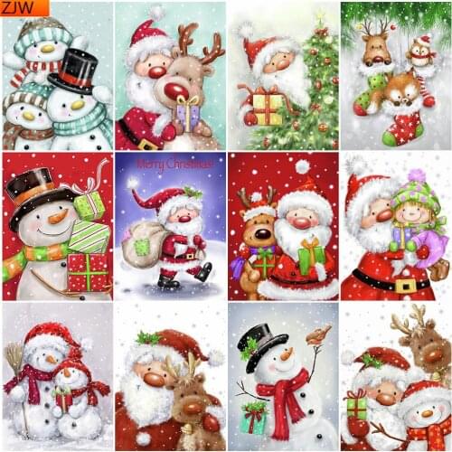 5D Diamond Painting Snowman Full Square New Arrival Diamond Embroidery Santa Claus Picture of Rhinestone Christmas Home Decor