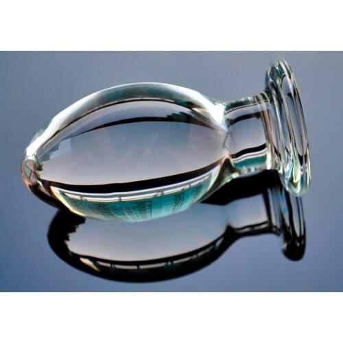 65mm Super Large Glass Anal Butt Plug Huge Crystal Dildo Fake Penis Big Ball Sex Toy for Adult Women Men Gay Masturbation