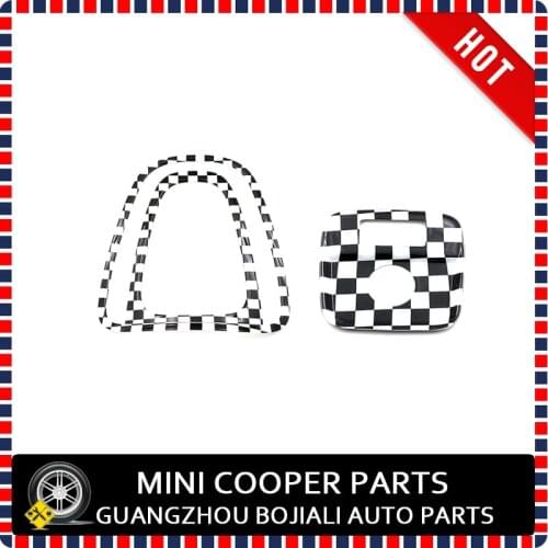 Brand New ABS Material UV Protected Mini Checker Style Dashboard and USB Input Emblem For Mini Countryman F60 Only (3Pcs/Set)