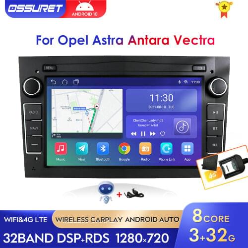 Quad Core Android10 Car Radio GPS WiFi Player For OPEL Vauxhall Astra Meriva Vectra Antara Zafira Corsa Vivaro Signum Stereo SWC