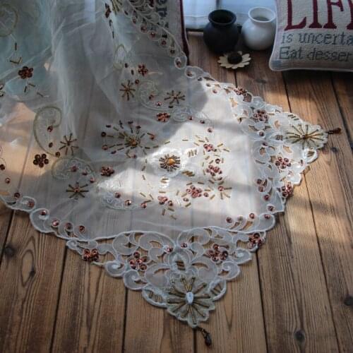 Free Shipping New Lace Tablecloth 43x95cm Runner Mat Coffee Tea Pad Place Dining Gift Wedding Christmas Blanket Antependium