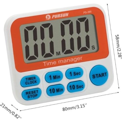 LCD Digital Timer & Countdown Kitchen Alarm Clock with Magnet Stand Hanging Hook