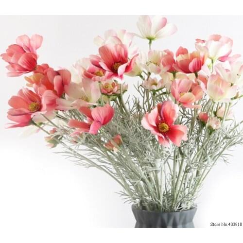 6 Heads/Branch Artificial Dasiy Flowers Silk Fake Flowers Decorative Stamen Small Daisy for Wedding Holding Flowers Home Decor