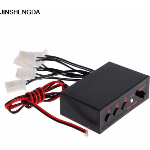 JINSHENGDA 6 Ways LED Strobe Flash Light Lamp Emergency Flashing Controller Box DC 12V Car