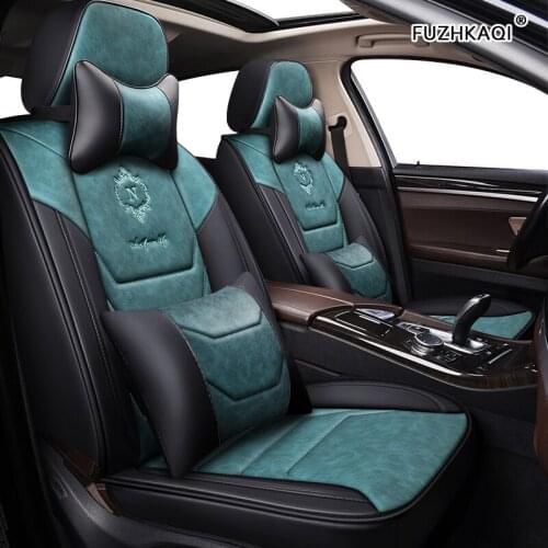 FUZHKAQI leather car seat covers for Mercedes-Benz W203 W210 W211 AMG W204 C E S CLS CLK CLA SLK A20 class Car-Styling car seat