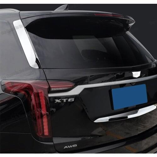 Lsrtw2017 Car Rear Window Side Wing Trim Styling Cover Panel Chrome for Cadillac Xt6 2019 2020 2021 Accessories Auto Styling