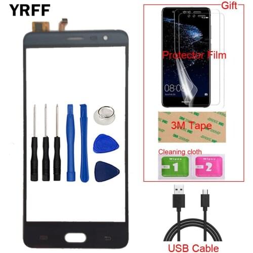 Mobile Front Touch Screen For Cubot Cheetah 2 Touch Screen Glass Digitizer Panel Lens Sensor Capacitive + Protector Film Tape