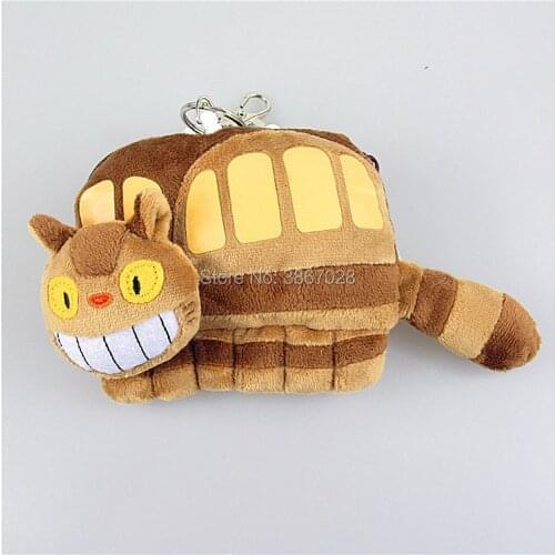 Ghibli My Neighbor Totoro totoro bus cat card bag wallet Coin bag Soft Plush toys New Gift