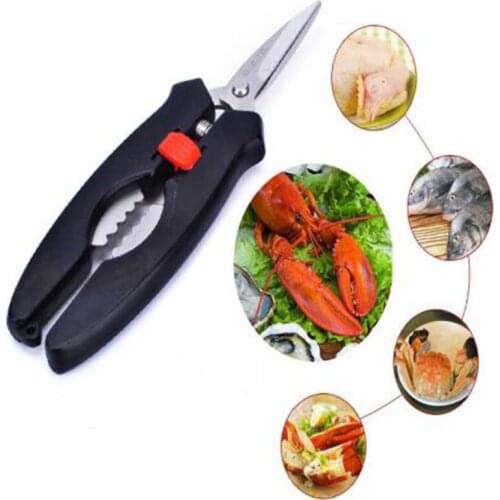 18cm(7'') Seafood peeler Shellfish Lobster Crab Shrimp Tool prawn Scissor Shear Snip Kitchen Shell Leg Cracker