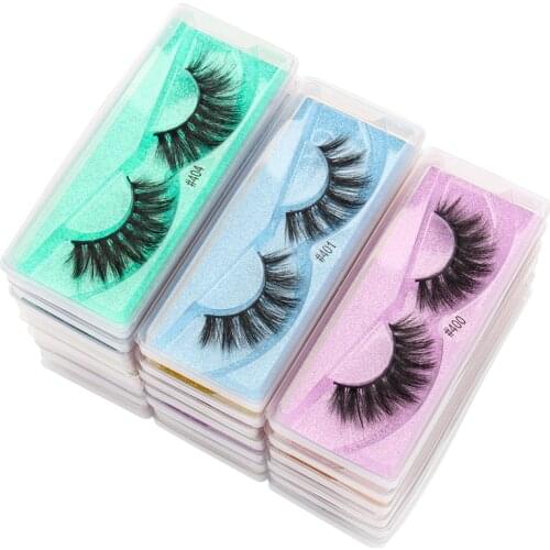 Wholesale Items Faux Mink Lashes Bulk 10/100 Pairs Natural Fluffy Wispy Eyelashes Mixed Dramatic Thick Volume Eye Lashes Pack
