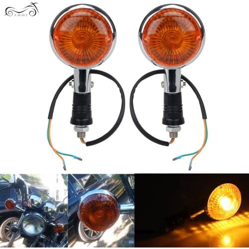 Motorcycle Front Lens Turn Amber Signal Flashers Light For Yamaha Virago XV250 250 2006 V-MAX1200 V-star XVS400 XVS650 XVS1100