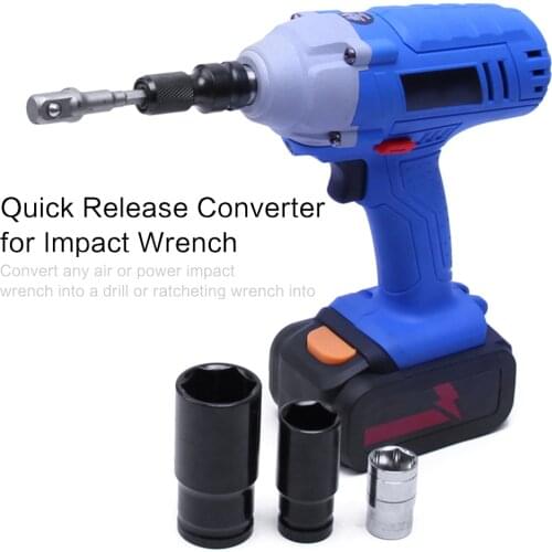 1/2'' Square To 1/4'' Adapter 1/2" Drive To 1/4" Hex Shank Socket Converter Adapter