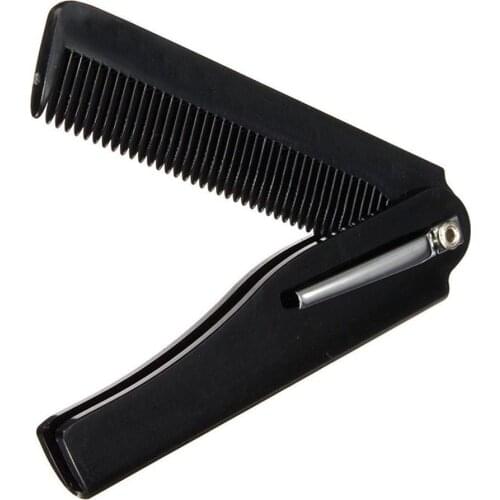 Foldable comb Folding Pocket Clip Hair Moustache Beard Comb Anti-static Handmade Hair Styling Brush Travel Massage Tools