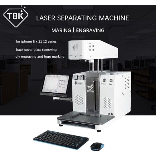 TBK-958C MINI Printer CNC Laser Engraving Machine LCD Laser Repair Machine For IPhone12 12Pro Max 11 11Pro X Back Cover Removing