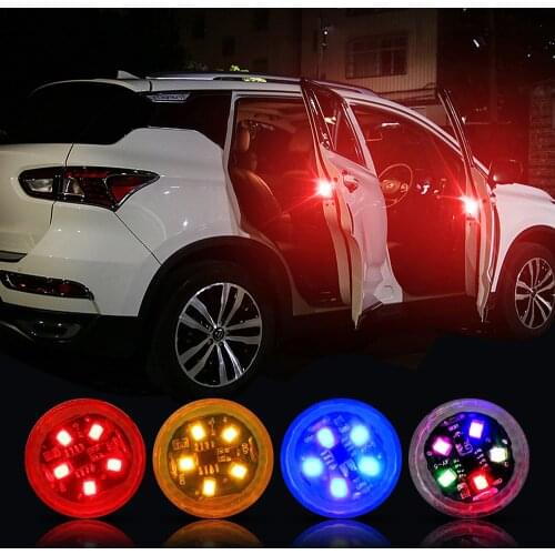 Universal LED Car Door Opening Warning Lights Wireless Magnetic Induction Strobe Flashing Alarm Lights Safety Lamps Accessories