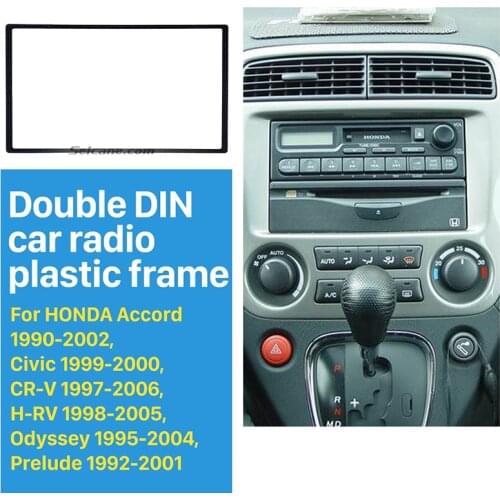 Seicane 2Din 178*102mm Universal Car Radio Fascia for 1990-2002 HONDA FIT Jazz Automobile CD Trim Radio Frame Refitting Car Kits