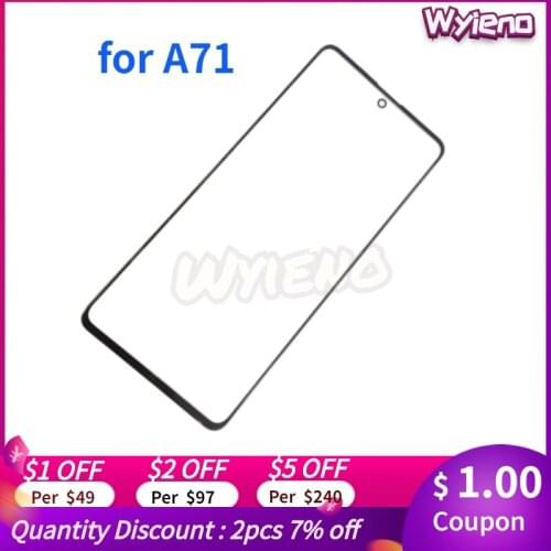 Wyieno 50Pcs/Lot A715F Outer Glass Panel For Samsung A71 Glass Lens Screen ( Not Touch Screen Sensor ) Tracking