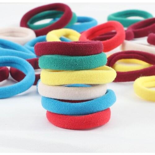 Women Children Candy Solid Lovely Elastic Hair Ring Sweet Headbands Scrunchies Girls Kid Ponytail Headdress Hair Accessories Set