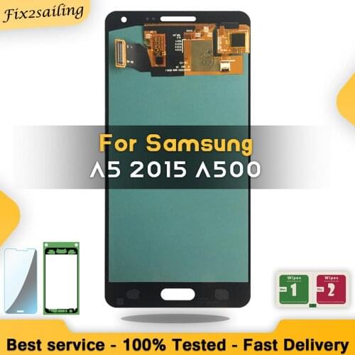 Super AMOLED LCD Display For Samsung Galaxy A5 2015 A500 A500F A500FU A500H A500M Lcd Screen replacement Digitizer Assembly Test