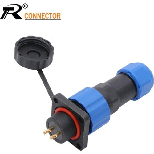 10pcs SP16 Aviation Connector IP68 Square Waterproof Male Plug&Female Socket 2/3/4/5/6/7/9pin Wire Cable Terminal Panel Mount
