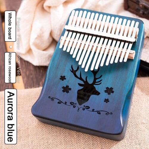 17 Keys Kalimba Sanza Thumb Piano African rosewood Whole board Finger piano Bag Cega Keyboard Marimba Wood Musical Instrument