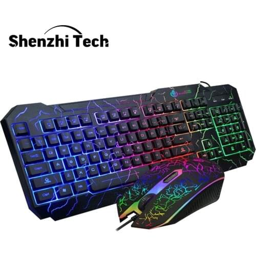 2021 Gaming Keyboard and Mouse Computer Keyboard RGB Backlit Black Mechanical Feeling 104 Keys for PC Laptop Computer Work