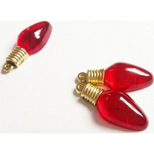 50PCS 3CM Plastic Transparent Bulb Christmas Ornament DIY Art Party Home New Year Decoration For Home