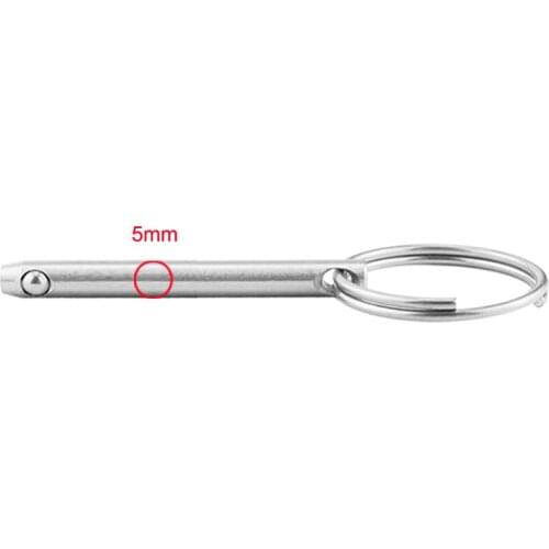 5x76mm Stainless Steel Quick Release Pin with ring for Boat Bimini Top Deck Hinge, Durable Marine Hardware, Easy Installation