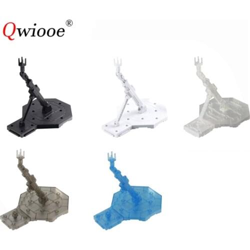 Qwiooe 1pcs Action Figure Accessories Adjustable Gundam Model Stand Support Bracket Base Robot Figure Display Base For MG HG BB