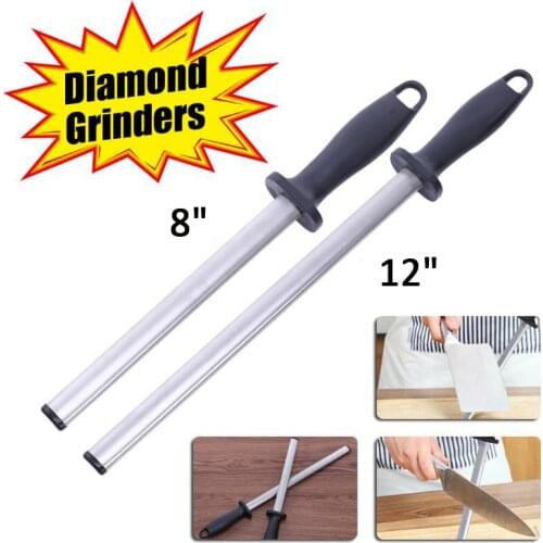 8/12 Inch Diamond Kitchen Knife Sharpening Rod For Kitchen Knives Sharpener Stone Tool