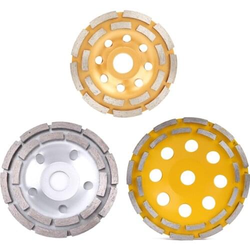 115/125/180mm Diamond Double Row Grinding Disc Brick Concrete Cut for Angle Grinder(180mm)