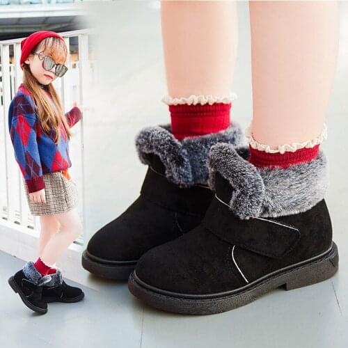 2020 New Plush Warm Baby Toddler Boots Fashion Child Snow Boots Shoes For Boys Girls Winter Shoes 2-14 Year old Kids Ankle Boots