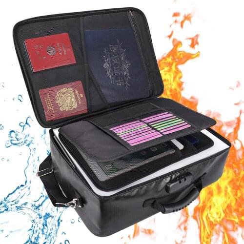 Travel Cable Storage Multi-Function Waterproof Document Storage Bag Gadget Organizer Digital Pouch Multi-layer Pouch With Lock