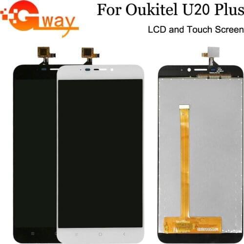 FSTGWAY For Oukitel U20 Plus LCD Display+Touch Screen Digitizer Assembly Phone Replacement + Free Tools+Adhesive